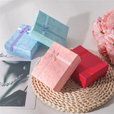 20Pcs Paper Bracelet Box 7x9cm Wedding Earrings Jewelry Necklace Packaging