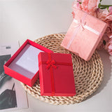 20Pcs Paper Bracelet Box 7x9cm Wedding Earrings Jewelry Necklace Packaging