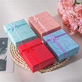 20Pcs Paper Bracelet Box 7x9cm Wedding Earrings Jewelry Necklace Packaging