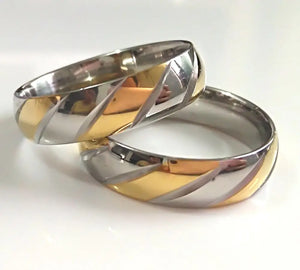 20Pcs 6mm Stainless Steel Rings Wedding Band Party Gift