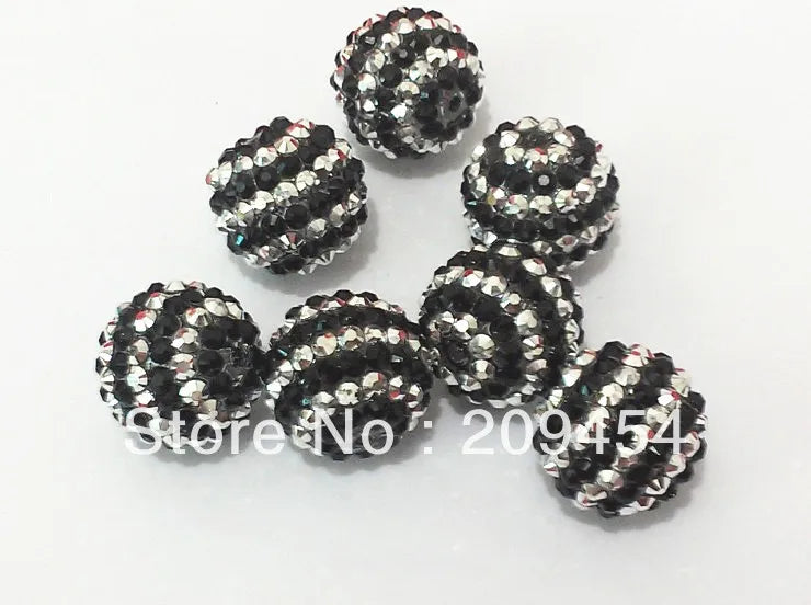 20mm 100PCS Resin Rhinestone Ball Beads for Kids Jewelry Making