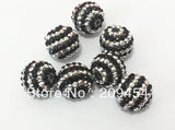 20mm 100PCS Resin Rhinestone Ball Beads for Kids Jewelry Making