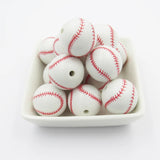 20mm Chunky Acrylic Baseball Ball Beads For Jewelry Making