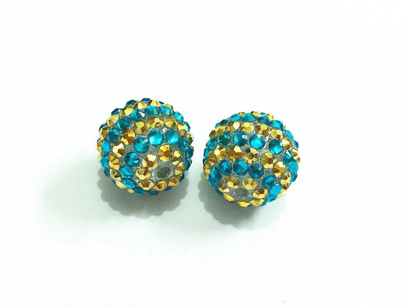 20mm 100pcs Resin Rhinestone Ball Beads Chunky Beads For Kids Jewelry Making