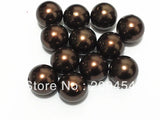 Coffee Chunky Round Pearl Acrylic Beads 100pcs