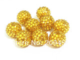 20mm Resin Rhinestone Ball Beads for Kids Jewelry Making