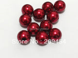 20mm 100pcs Red Wine Round Pearl Acrylic Beads For Kids Jewelry