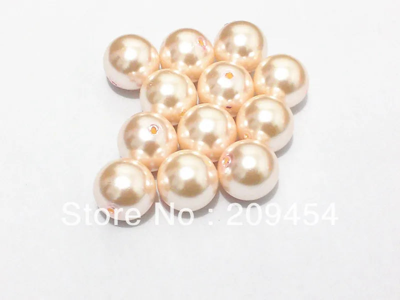 20mm 100pcs Light Pink Round Pearl Acrylic Beads for Kids Jewelry Making