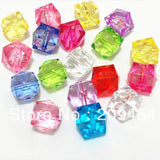 20mm Transparent Cube Chunky Beads - 105pcs/bag