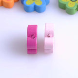 20mm 50pcs Flower Painted Wooden Spacer Beads Multicolor DIY Accessory