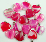 20mm Tiger Eye Crystal Heart Charms Pendant for Jewelry Making