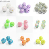 20mm Flower Rhinestone Beads for Chunky Kids Jewelry/Hand DIY
