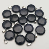 20mm Natural Stone Pendants Charms for Jewelry Making 50pcs