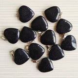 20mm Natural Love Heart Stone Pendants Charm Sand Stone 50pcs/lot