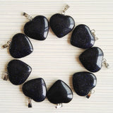 20mm Natural Love Heart Stone Pendants Charm Sand Stone 50pcs/lot