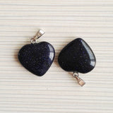 20mm Natural Love Heart Stone Pendants Charm Sand Stone 50pcs/lot