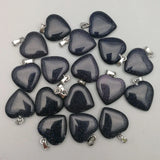 20mm Natural Love Heart Stone Pendants Charm Sand Stone 50pcs/lot
