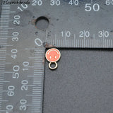 20pc Mix Plated Enamel Smile Face Charms for Jewelry Making