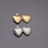 20pc DIY Heart Photo Frame Charms Locket Pendant Jewelry Making Family Memories