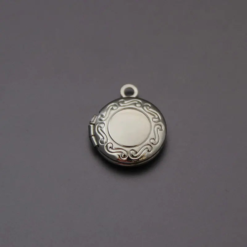 DIY Round Photo Frame Locket Charms Pendant Jewelry Making Lot of 20