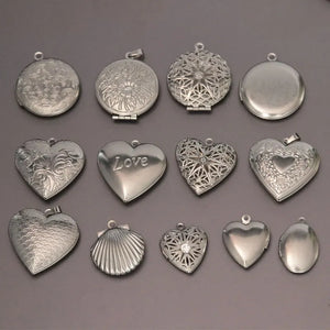DIY Stainless Steel Charms Locket Pendant for Jewelry Making