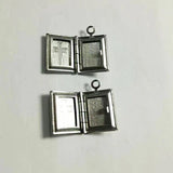 Jesus Cross Photo Frame Stainless Steel Charms Locket Pendant