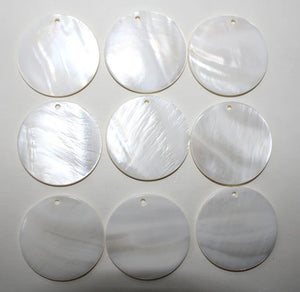 20pcs 35mm Natural Shell for DIY Earring Charms Findings