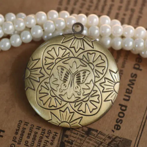 20pcs Antique Bronze Oval Locket Frame Charm Pendant for Jewelry Making