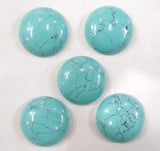 20pcs Natural Howlite Round Cabochons 25mm DIY Jewelry Making Beads