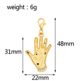 20pcs DIY Hand Star Moon Accessories for Bracelets Necklaces Brooch Jewelry