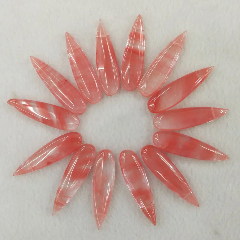 20pcs Watermelon Red stone water drop Pendants charms for jewelry