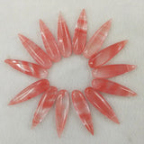 20pcs Watermelon Red stone water drop Pendants charms for jewelry