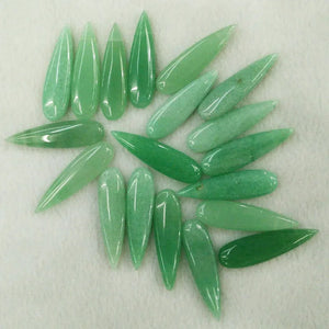 Natural Green Aventurine Water Drop Pendants Charms for Jewelry Making