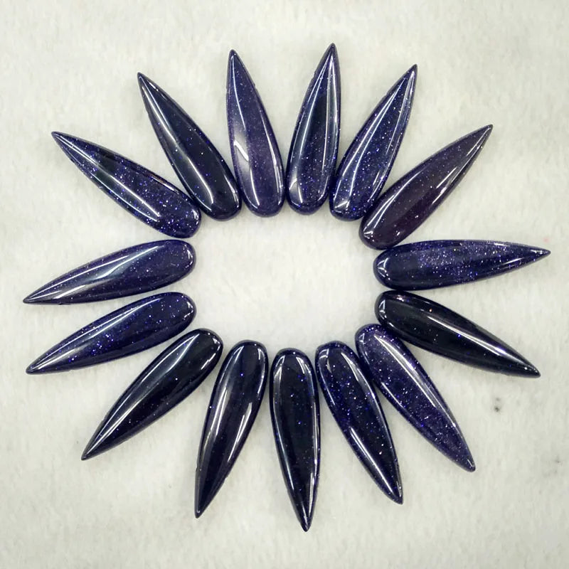 20pcs Sand Stone Water Drop Pendants Charms for Jewelry Making