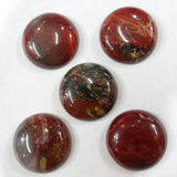 20pcs Natural Stone Round 25mm Cabochons Red Stone Beads DIY Jewelry Making