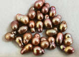 20pcs Natural Sea Chocolate Loose Pearl Beads 10x6mm DIY Necklace Bracelet