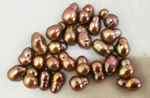 20pcs Natural Sea Chocolate Loose Pearl Beads 10x6mm DIY Necklace Bracelet