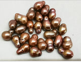20pcs Natural Sea Chocolate Loose Pearl Beads 10x6mm DIY Necklace Bracelet