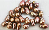 20pcs Natural Sea Chocolate Loose Pearl Beads 10x6mm DIY Necklace Bracelet