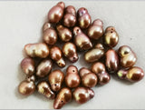 20pcs Natural Sea Chocolate Loose Pearl Beads 10x6mm DIY Necklace Bracelet