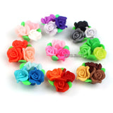20pcs/lot 25mm Mixed Polymer Clay Flower Beads for DIY Jewelry Making