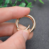20pcs/lot 25x25mm Plated O Ring Openable Round Spring Clasp Carabiner Keychains