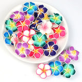 20pcs Mixed Polymer Clay Big Flower Spacer Beads for DIY Jewelry Making