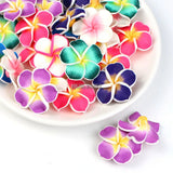 20pcs Mixed Polymer Clay Big Flower Spacer Beads for DIY Jewelry Making