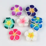 20pcs Mixed Polymer Clay Big Flower Spacer Beads for DIY Jewelry Making