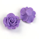 20pcs Polymer Clay Flower Beads 40mm Mixed Lot DIY Jewelry Making Craft