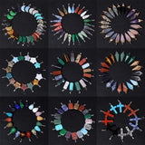 20pcs Natural Stone Charms Set for Jewelry Making