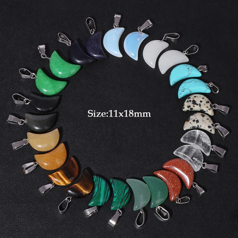20pcs Natural Stone Charms Set for Jewelry Making