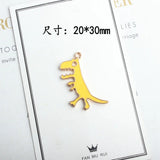 20pcs Cartoon Dinosaur Alloy Pendant DIY Jewelry Accessories