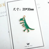 20pcs Cartoon Dinosaur Alloy Pendant DIY Jewelry Accessories